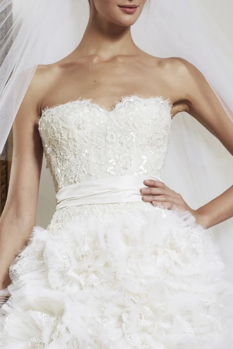 Customized 2025 Off Shoulder Princess Wedding Dress With Luxurious Shining Beads Lace Embroidery Exaggerated Ruffles